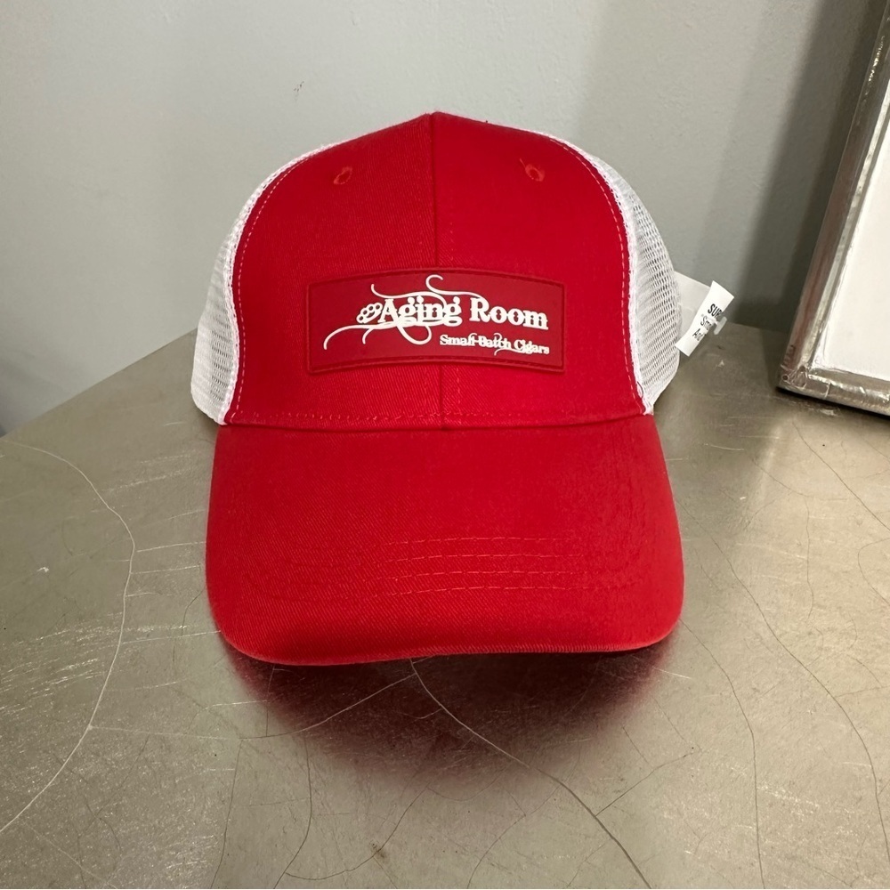 Small Batch Cigars Aging Room Baseball Hat Red Adjustable Cigar Lover NWT READ